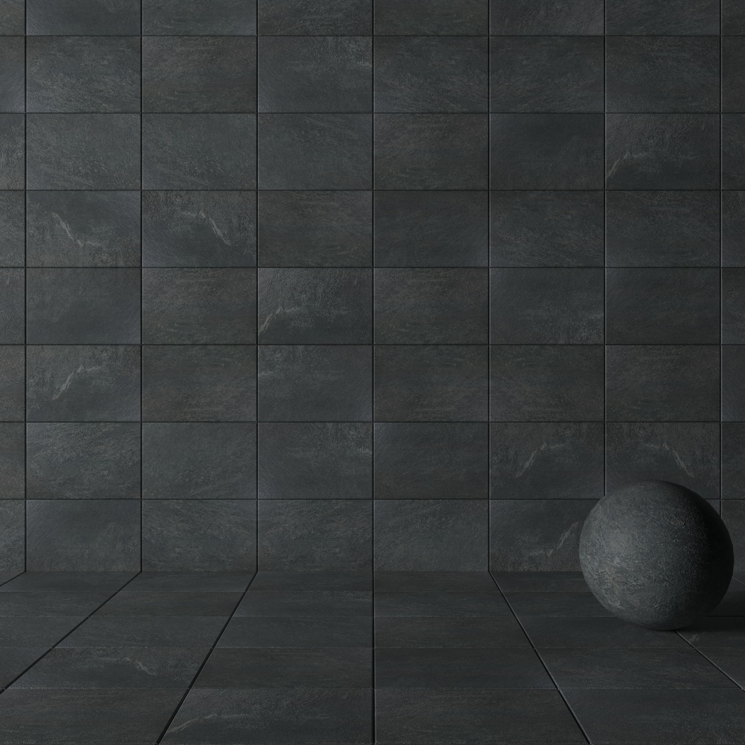 Stone Wall Tiles Mojo Anthracite 40x60 Texture_2