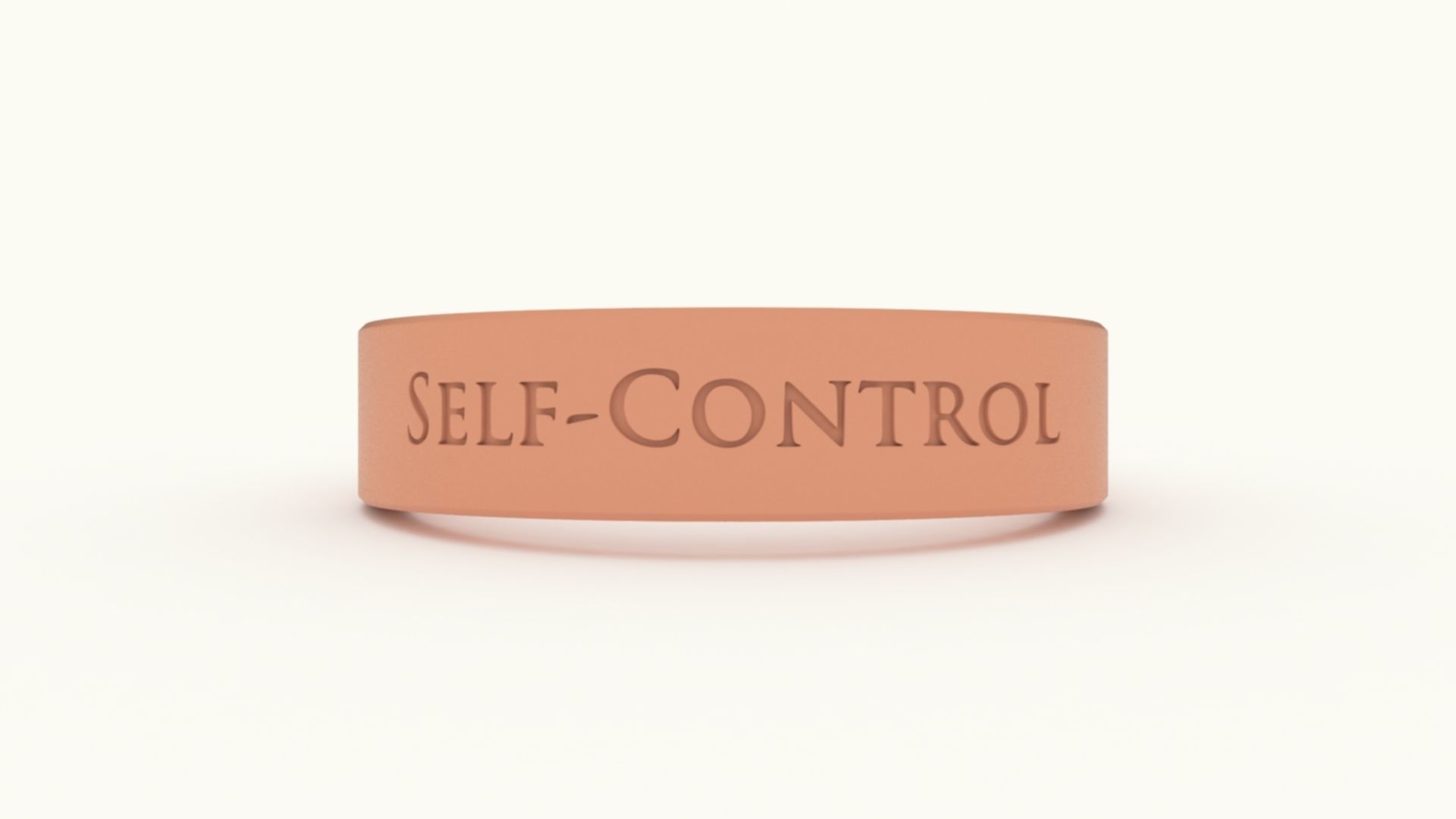 Self-Control Female Ring Gold 3D print model_6