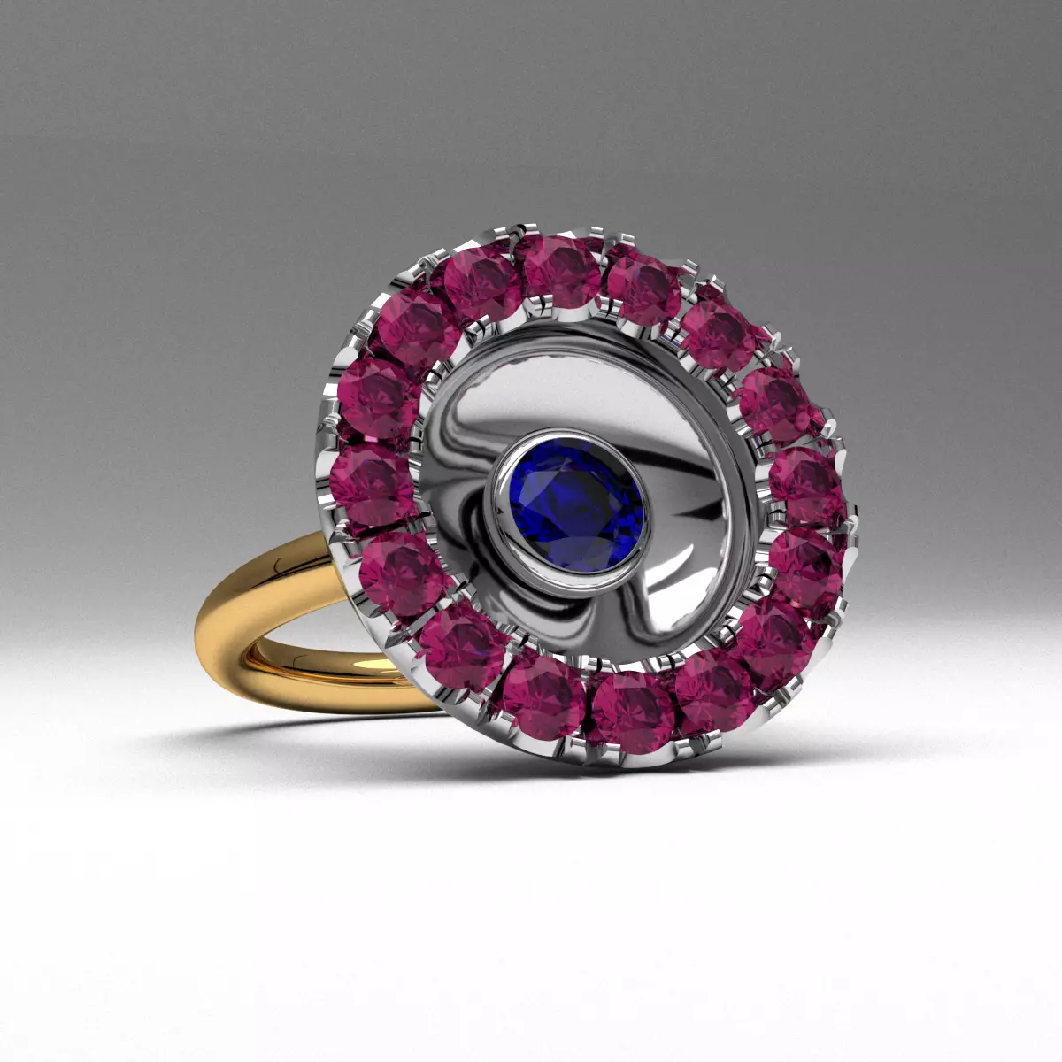 unique fashion 3d printable model diamond engagement ring 3D print model