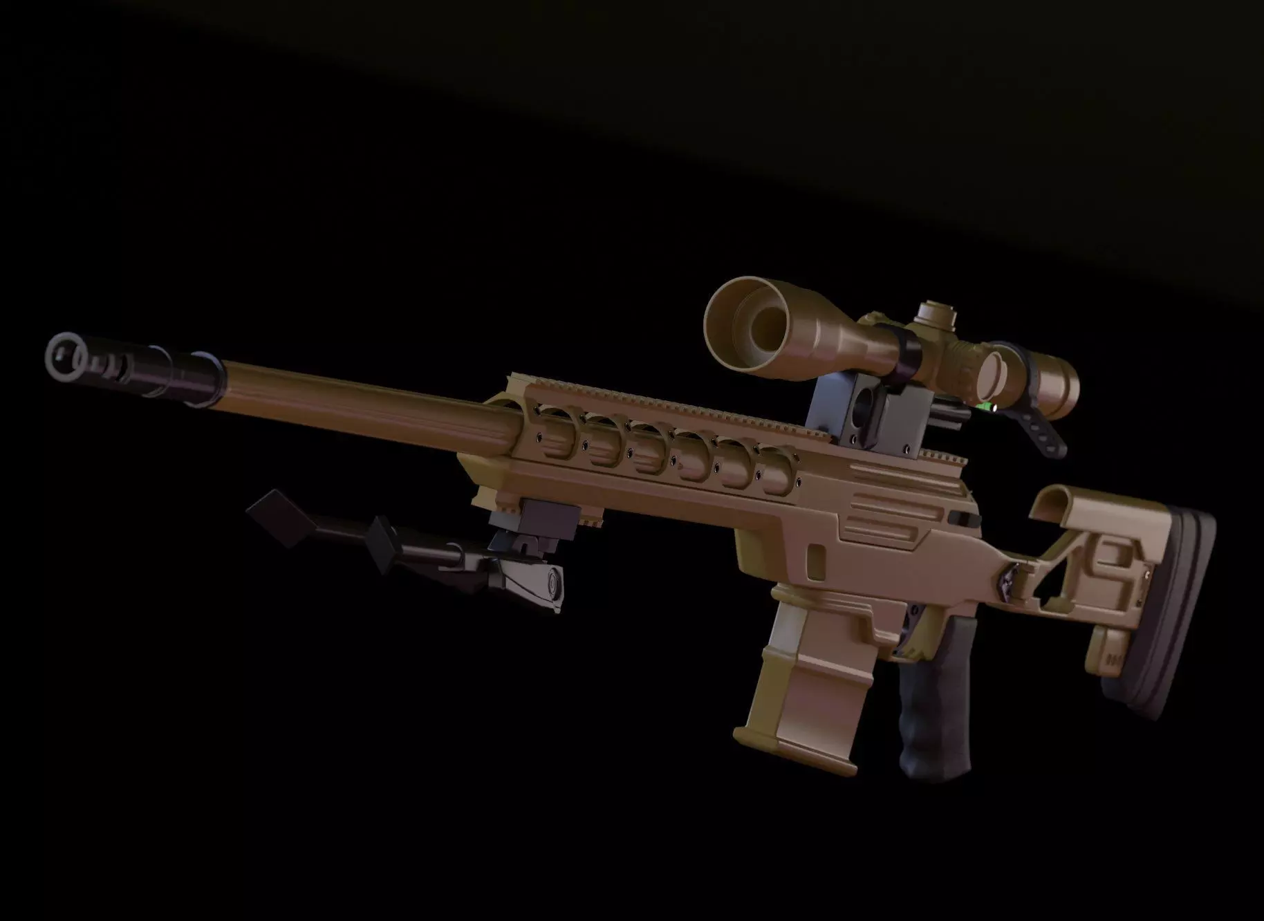 Ballista bo2 sniper  Low-poly 3D model_0