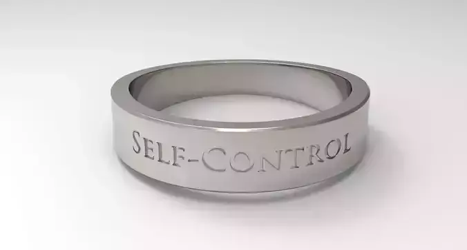 Self-Control Female Ring Platinum 3D print model