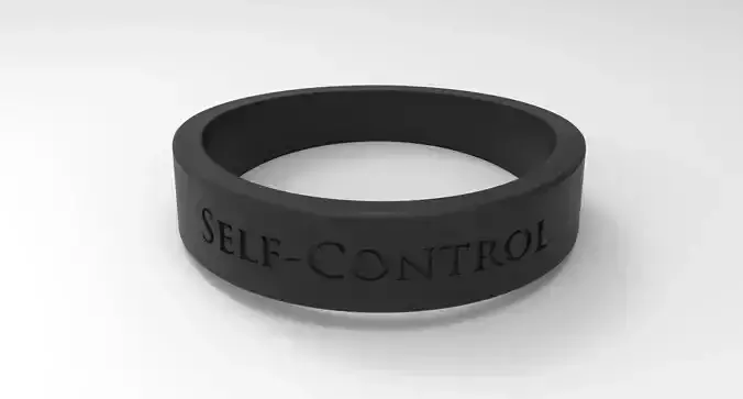 Self-Control Female Ring Black 3D print model