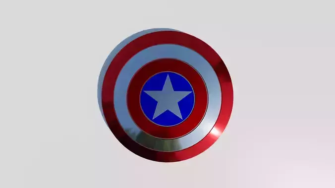 Captain America Shield 3D Model