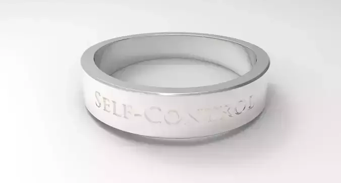 Self-Control Female Ring Silver