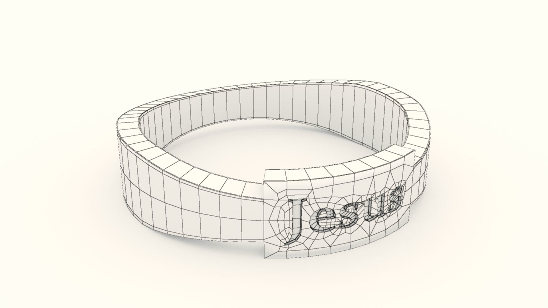 Jesus Ring Female Blue 3D print model_12
