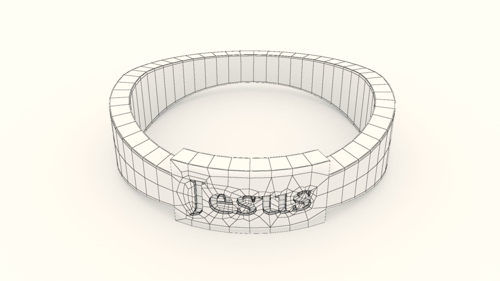Jesus Ring Female Blue 3D print model_17