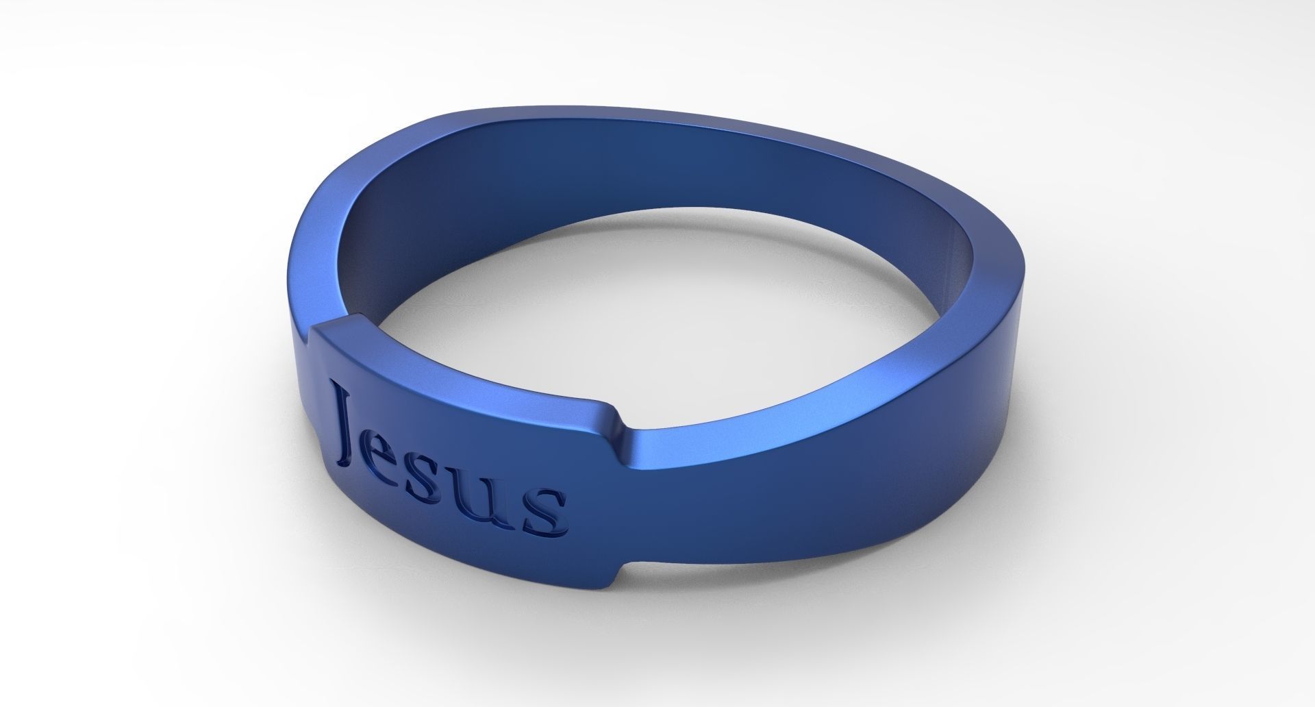 Jesus Ring Female Blue 3D print model_3