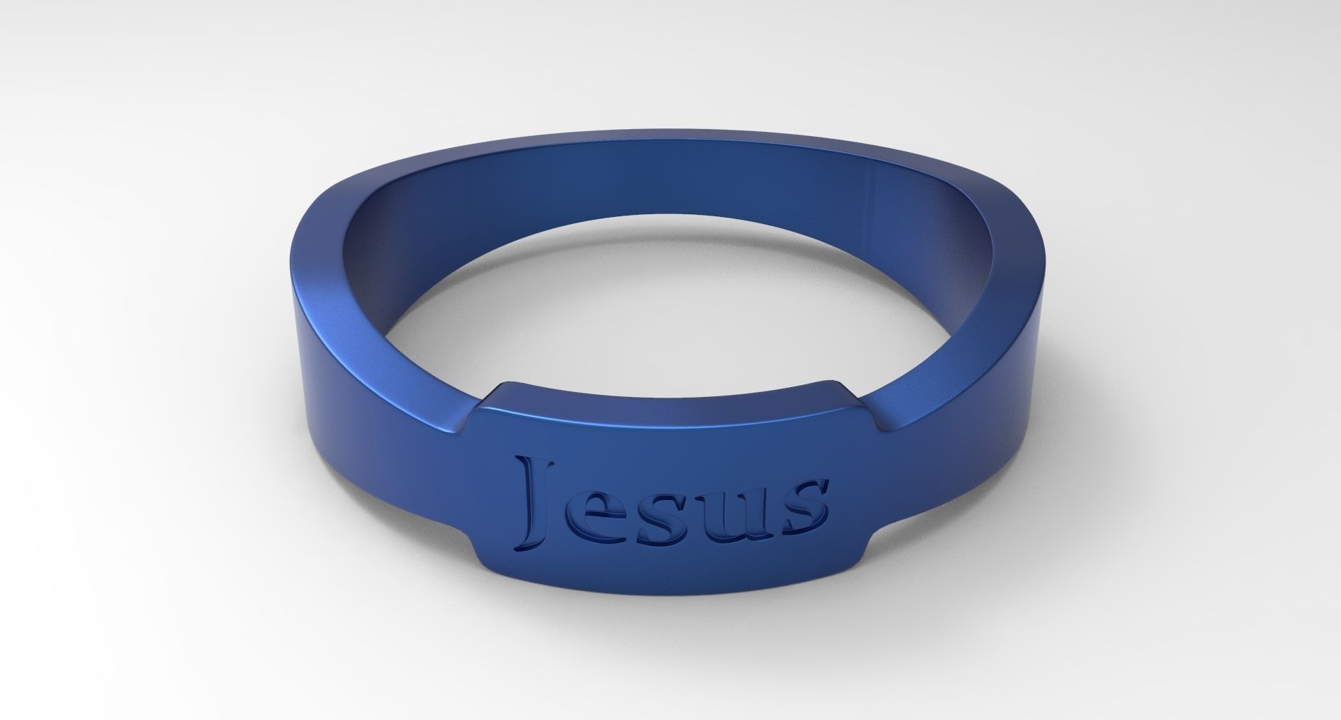 Jesus Ring Female Blue 3D print model_2