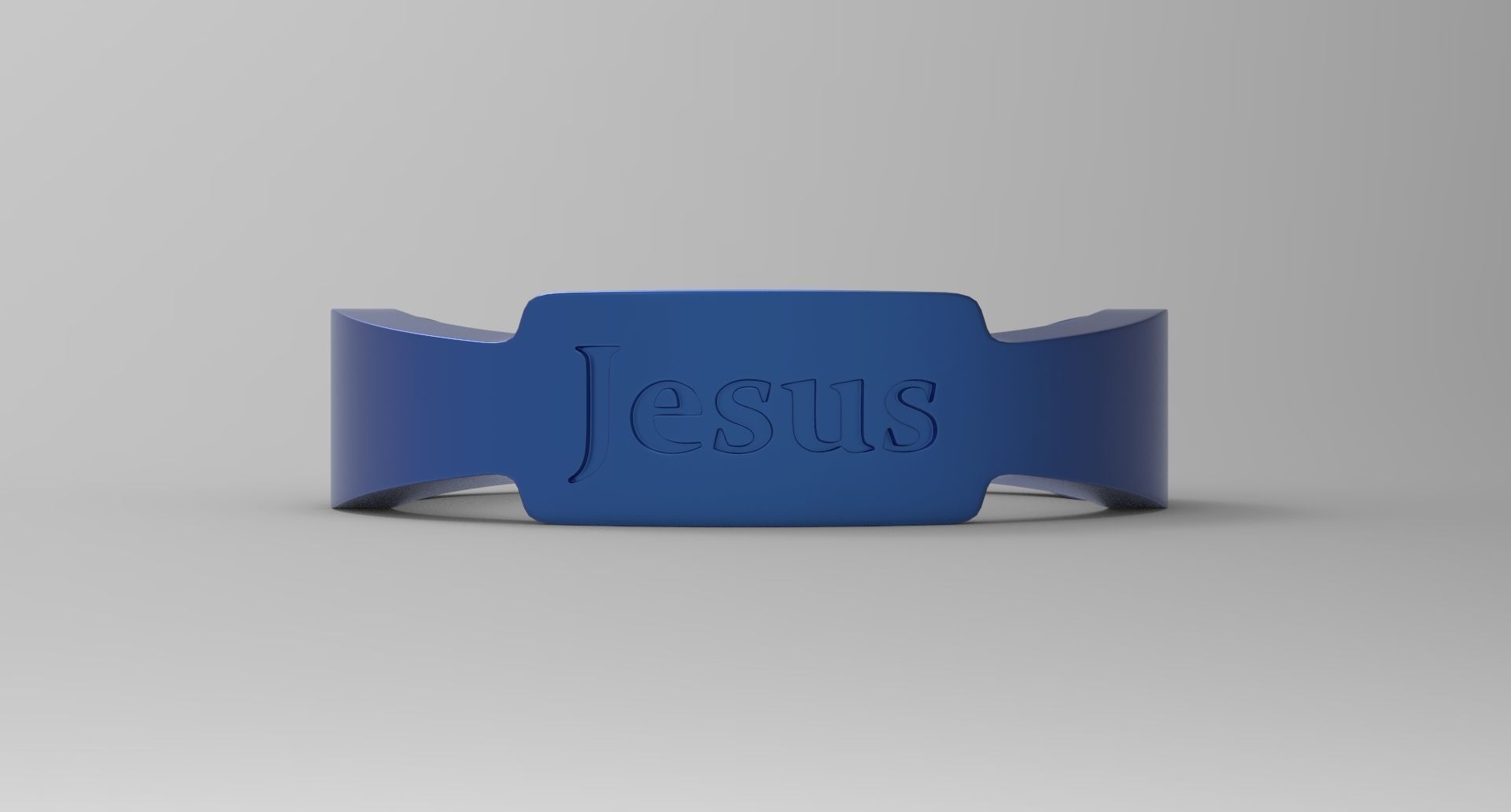 Jesus Ring Female Blue 3D print model_1