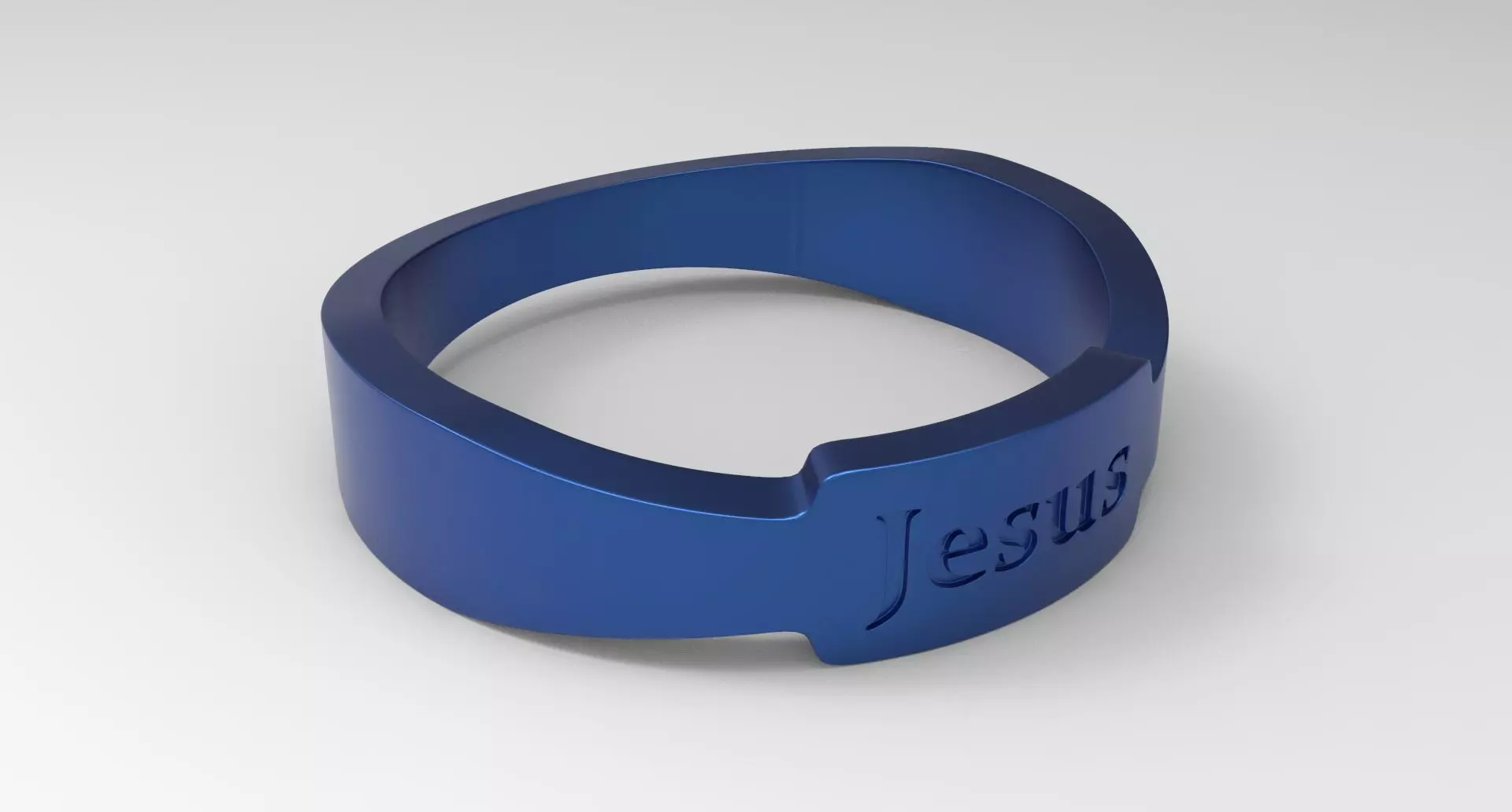 Jesus Ring Female Blue 3D print model_0