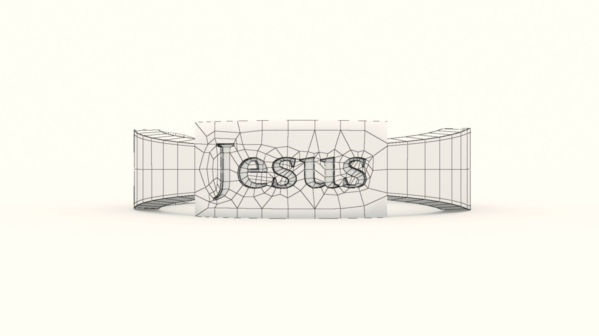 Jesus Ring Female Blue 3D print model_13