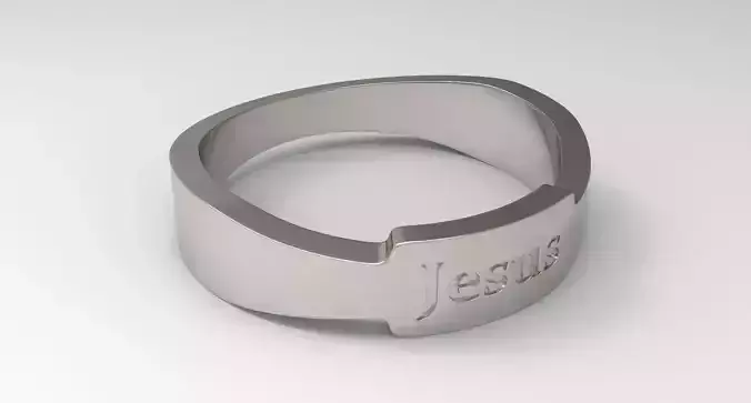 Jesus Ring Female Platinum