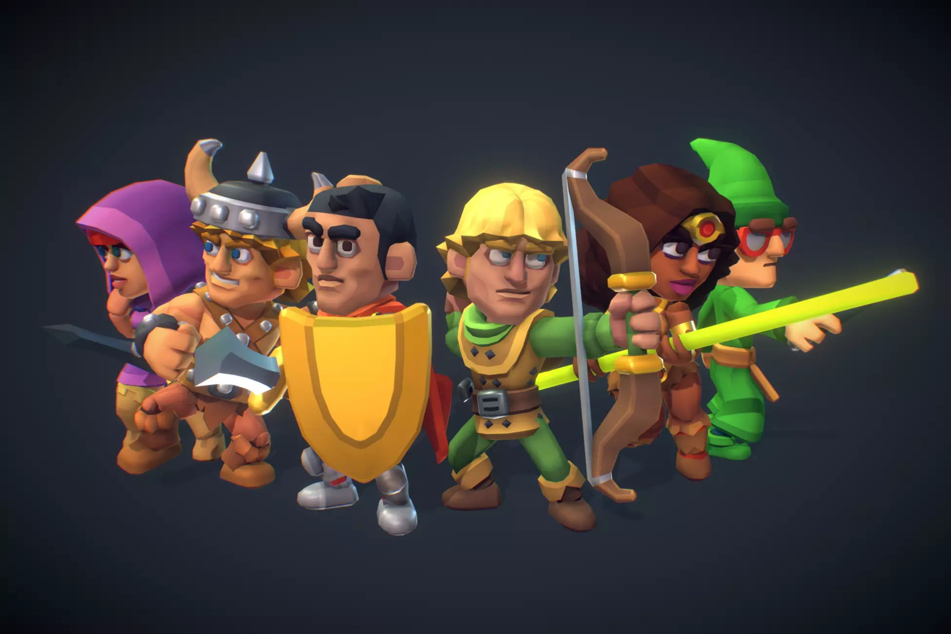 DnD Heroes Set - Proto Series 3D model_0