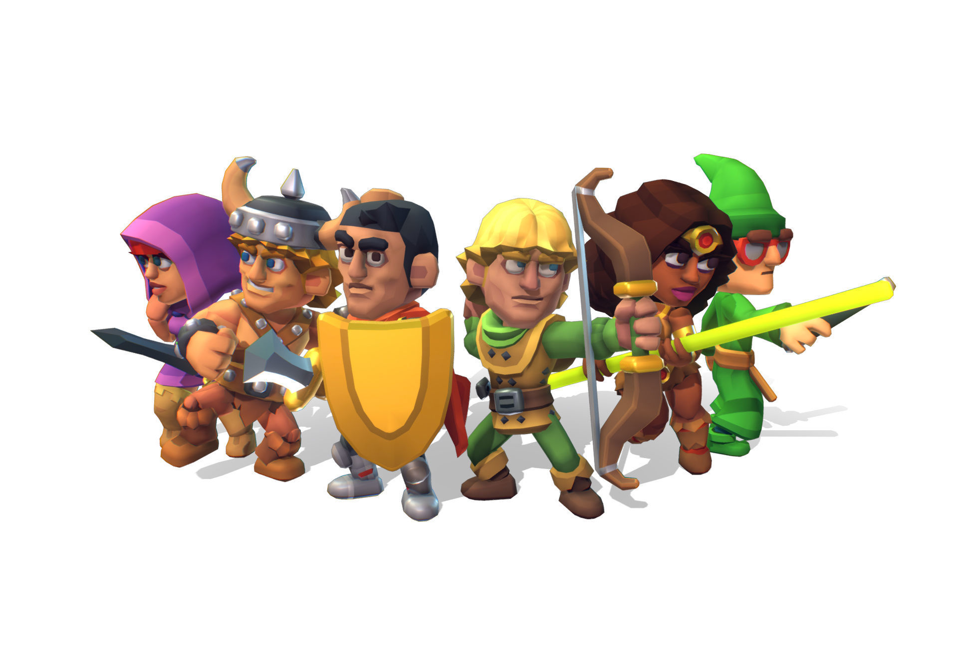 DnD Heroes Set - Proto Series 3D model_3