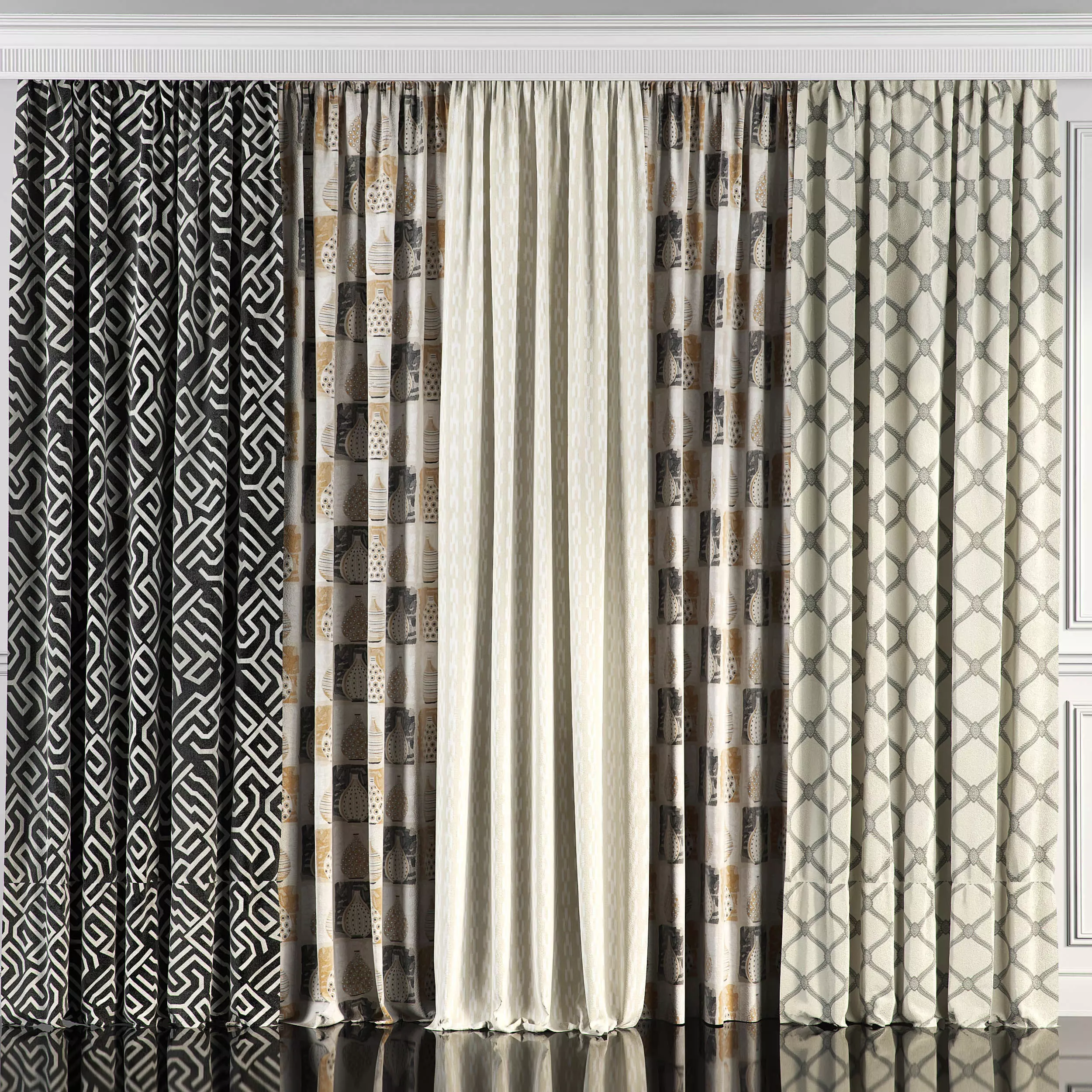 Curtain Set 63 3D model