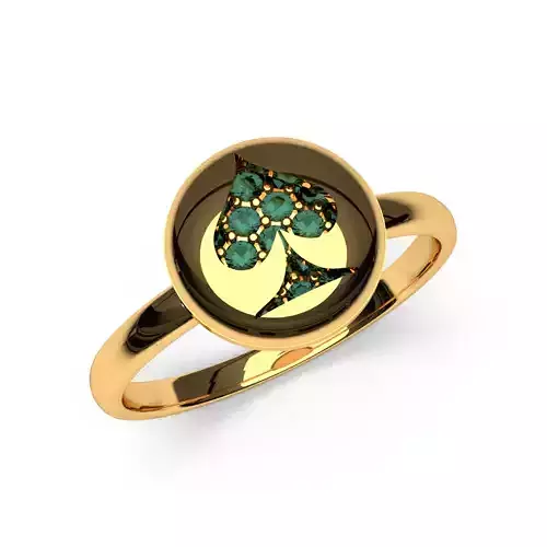 new fashion card spade diamond engagement ring printable