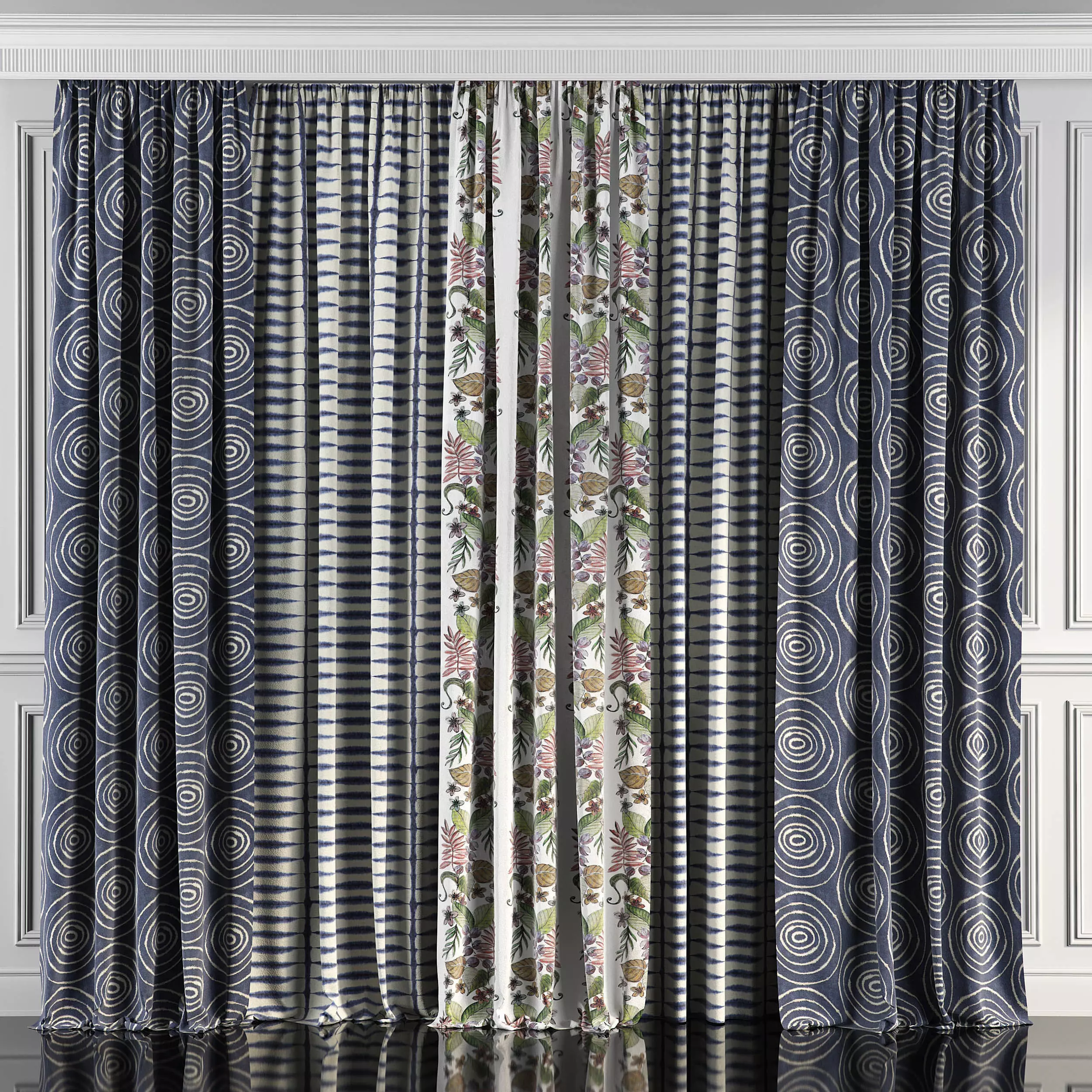 Curtain Set 66 3D model_0