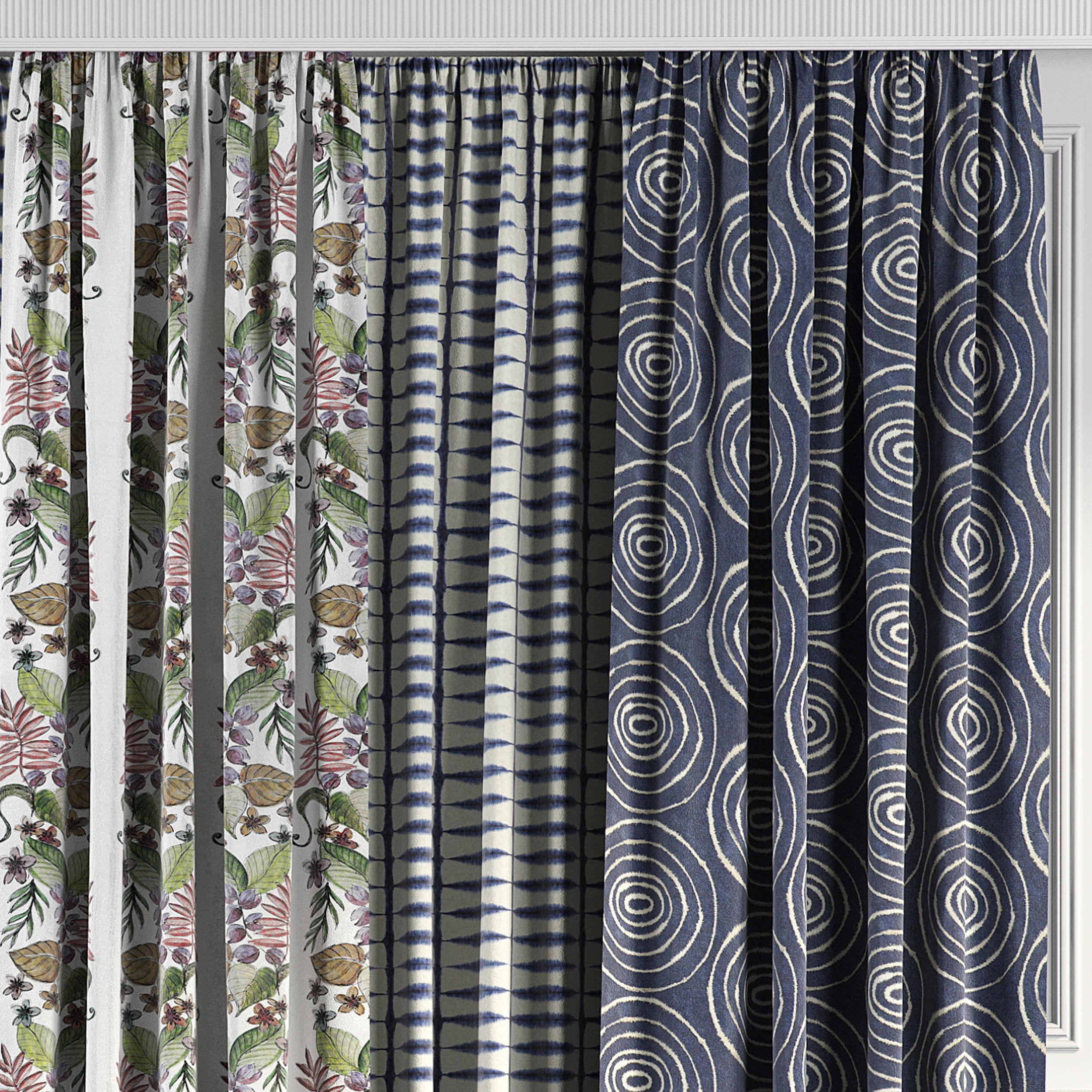 Curtain Set 66 3D model_1