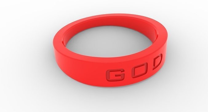 God Ring Female Red 3D print model