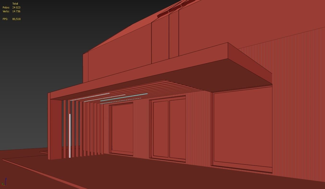 House in the woods Low-poly 3D model_8