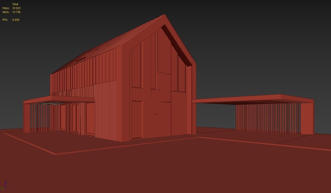 House in the woods Low-poly 3D model_9