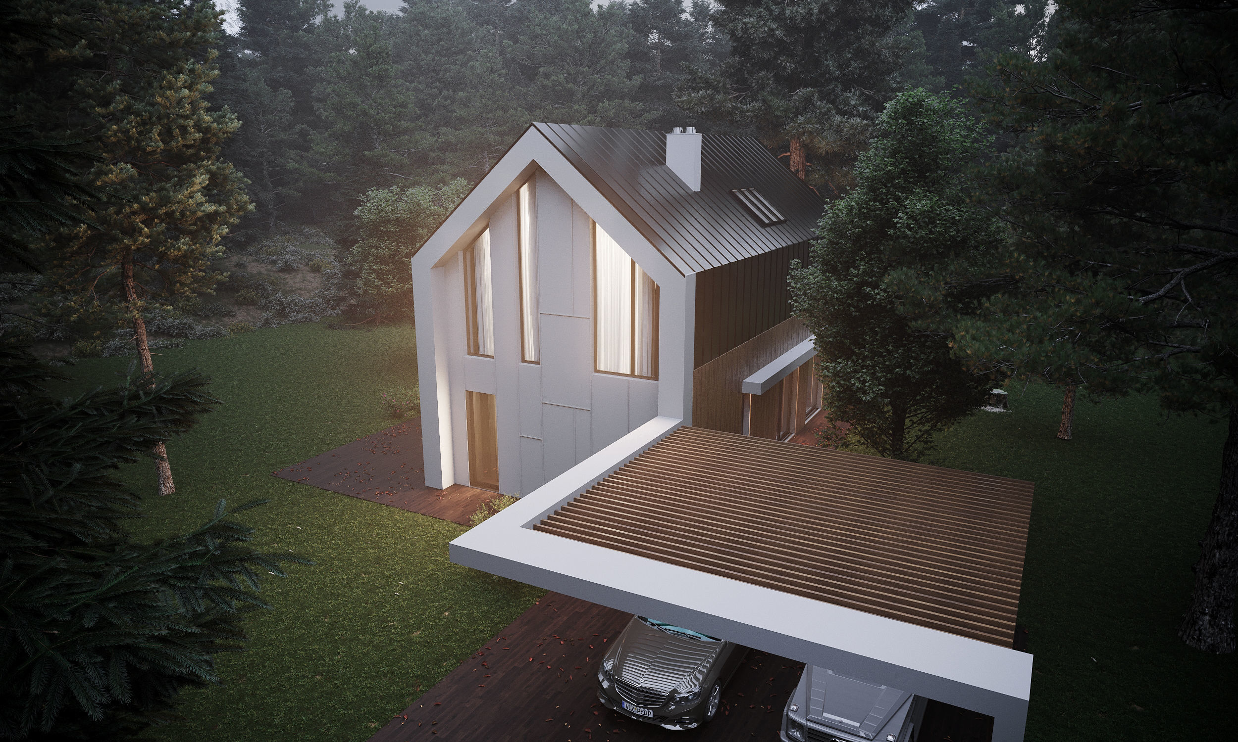 House in the woods Low-poly 3D model_3