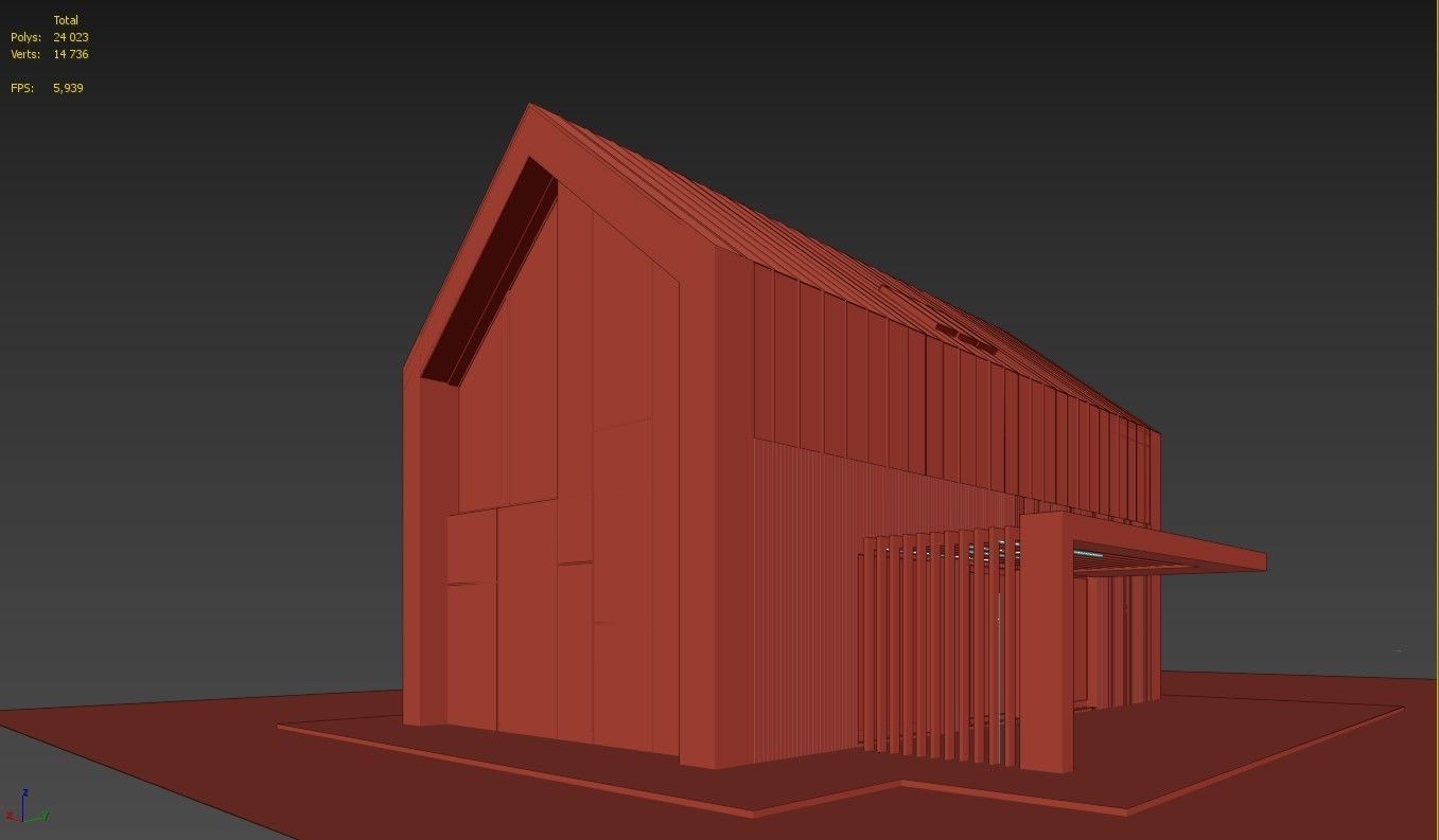 House in the woods Low-poly 3D model_5