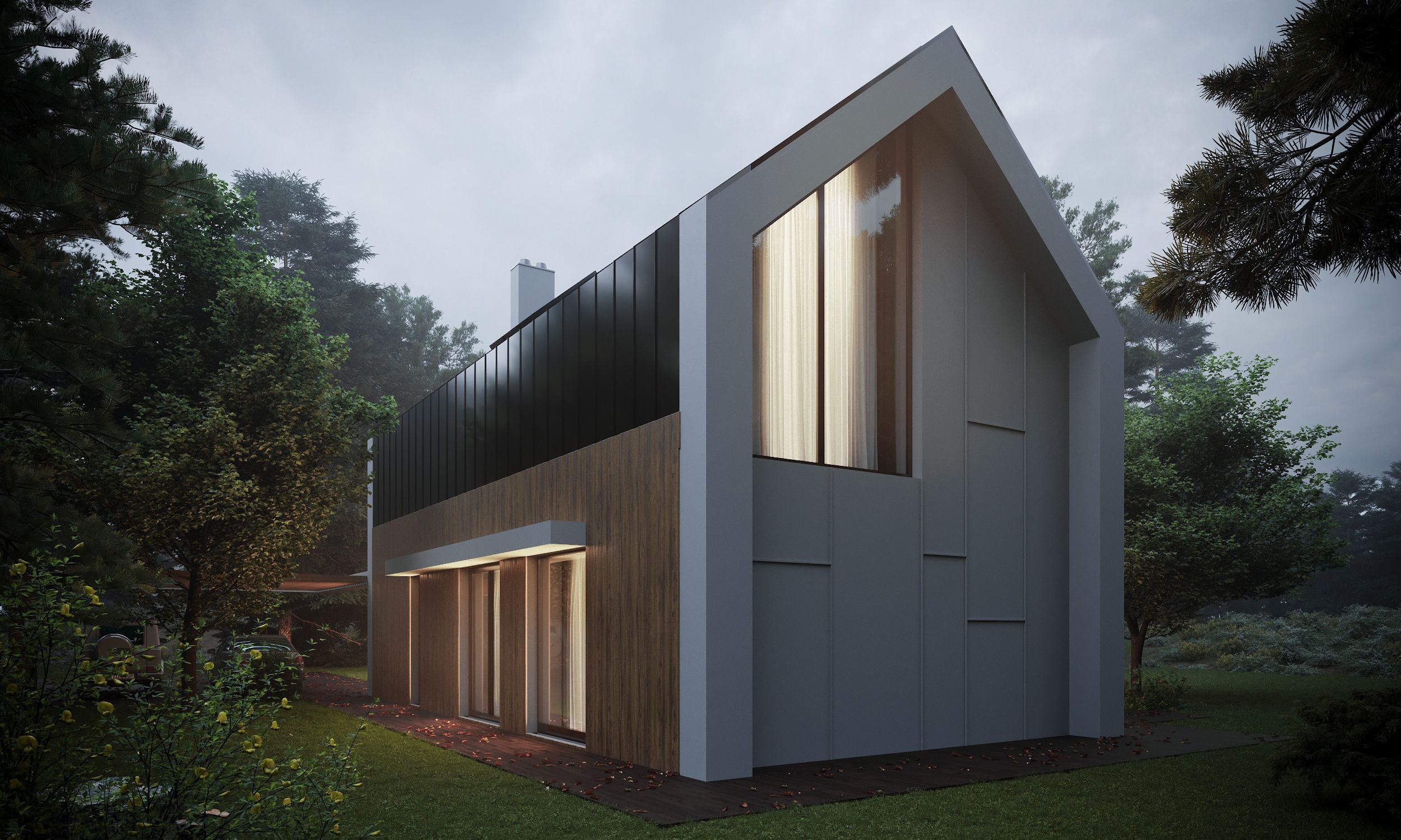 House in the woods Low-poly 3D model_2