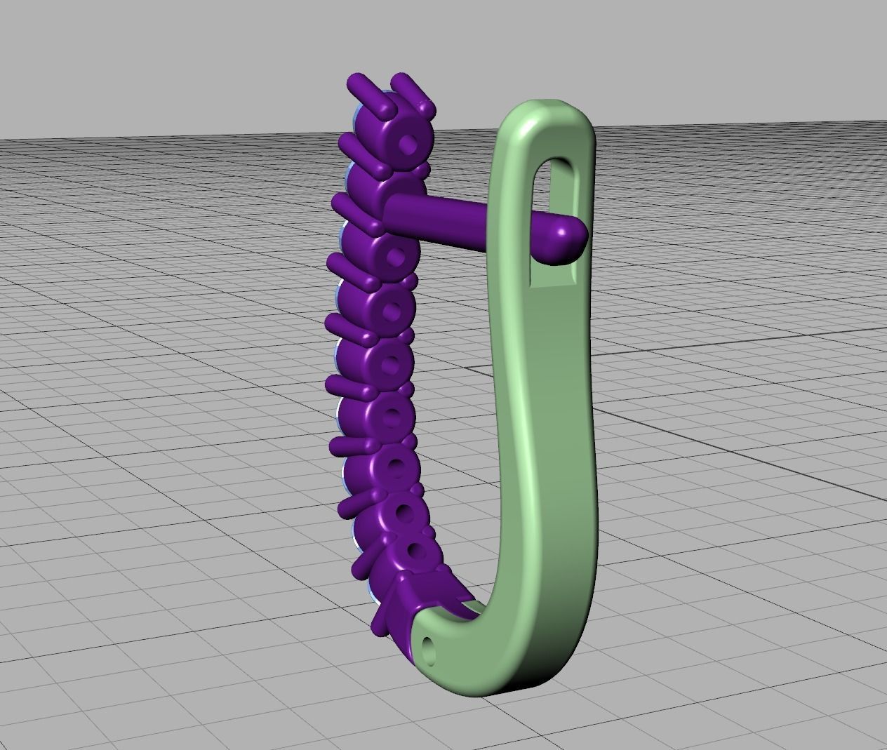 Huggie Diamond Earrings printable 3dmodel  3D print model_18