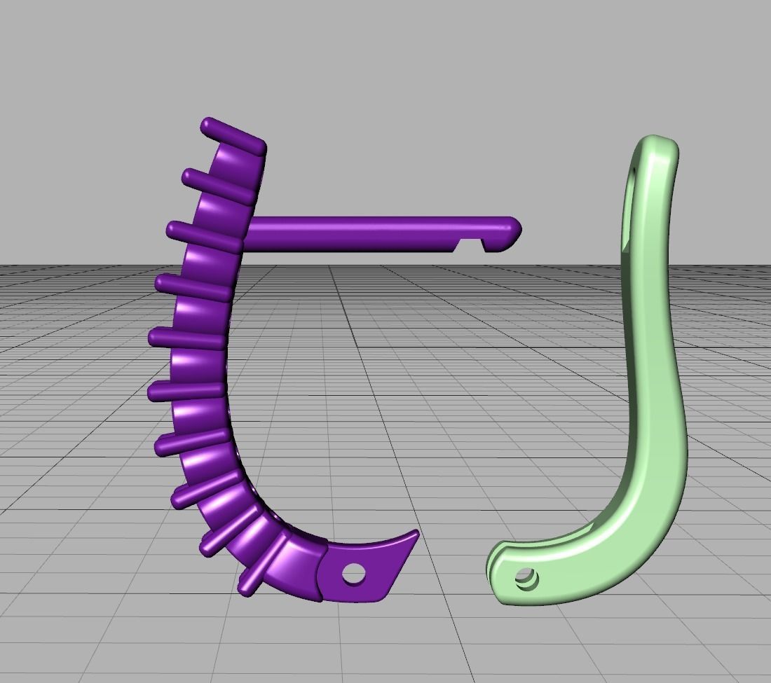 Huggie Diamond Earrings printable 3dmodel  3D print model_20