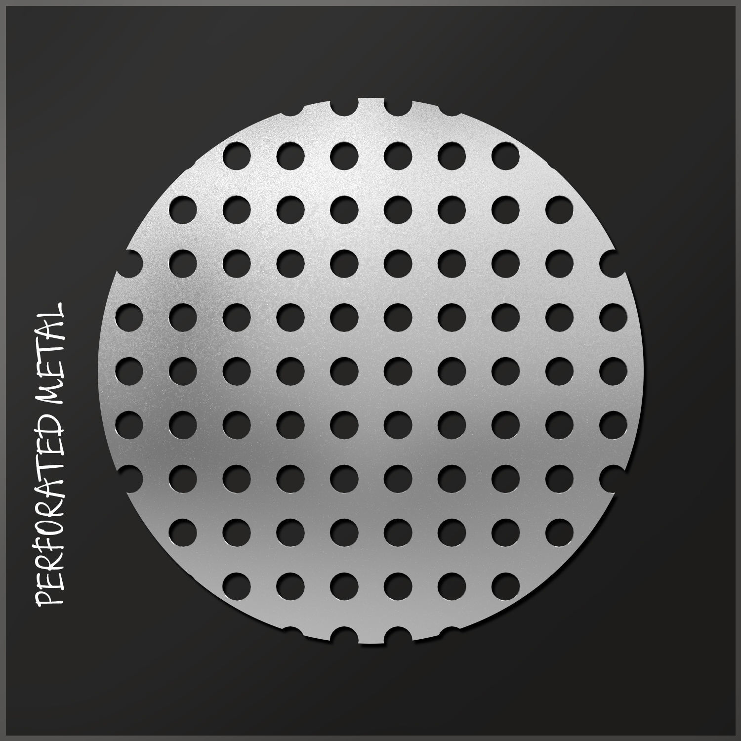 Perforated metal 3 3D model_1