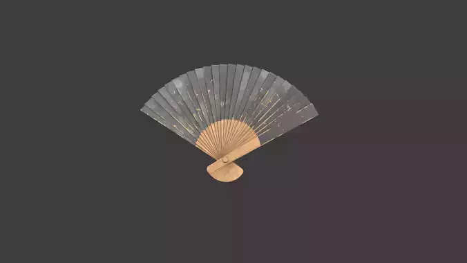 Black Wooden Handheld Fan