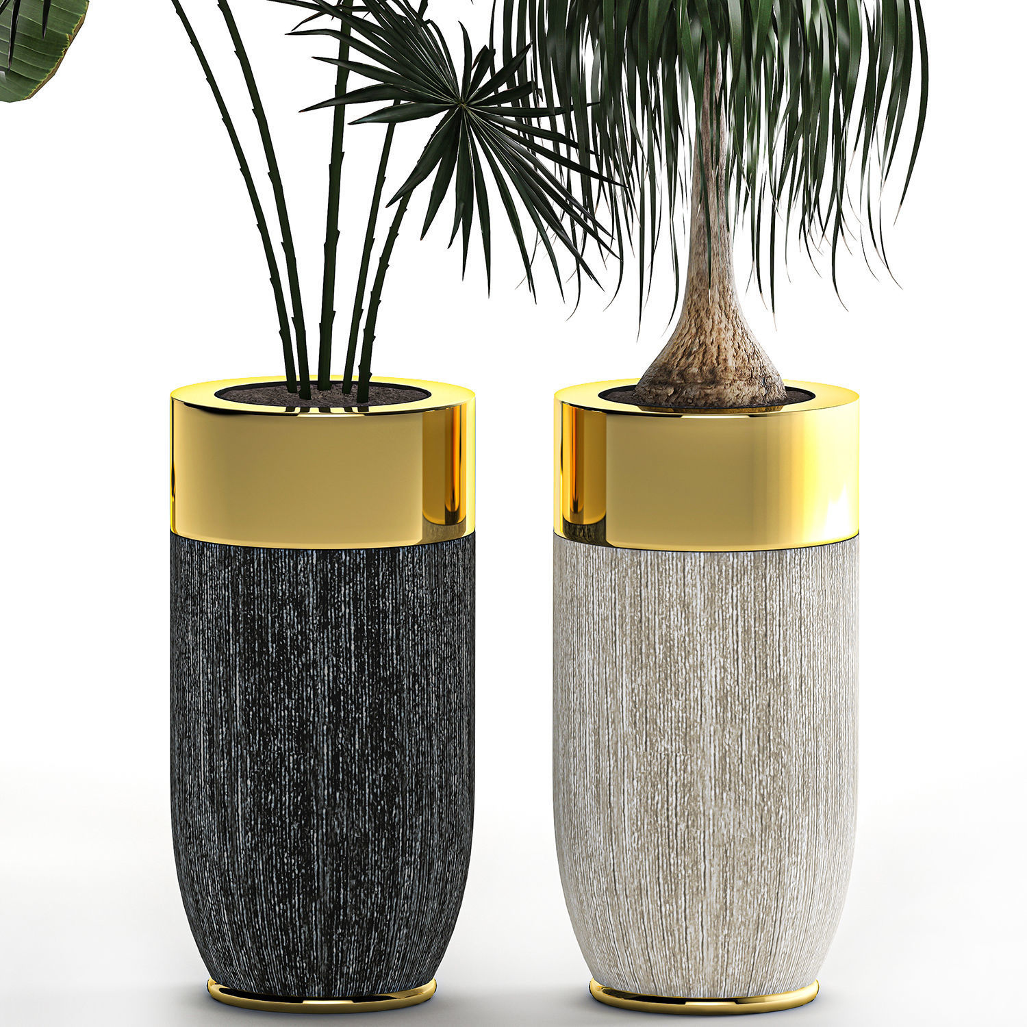 Houseplants in a luxury pot for the interior 705 3D model_2