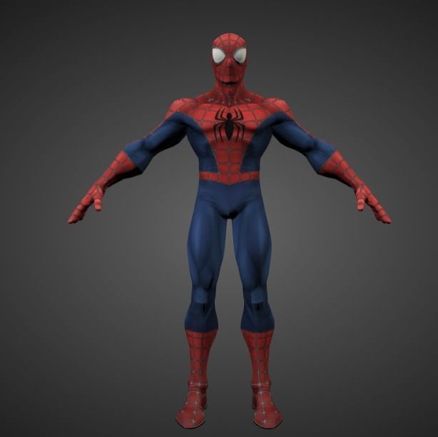 Spiderman spider man Low-poly 3D model_2