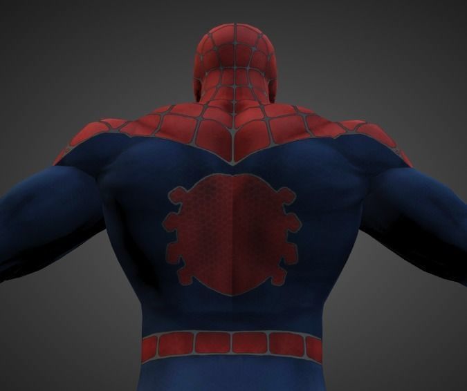 Spiderman spider man Low-poly 3D model_6
