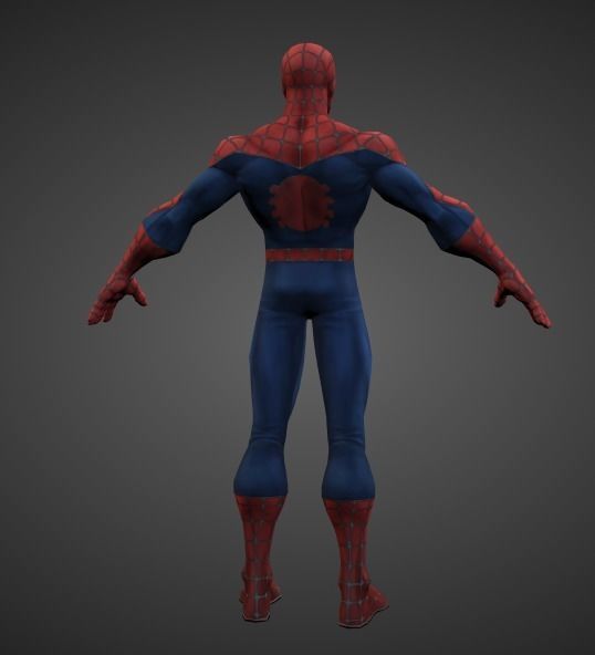 Spiderman spider man Low-poly 3D model_4