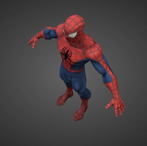 Spiderman spider man Low-poly 3D model_5