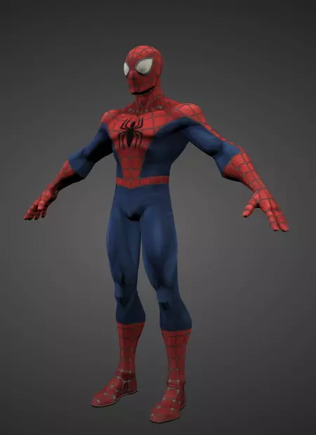 Spiderman spider man Low-poly 3D model_0