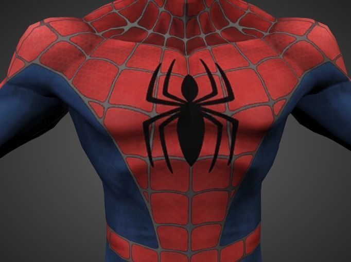 Spiderman spider man Low-poly 3D model_1