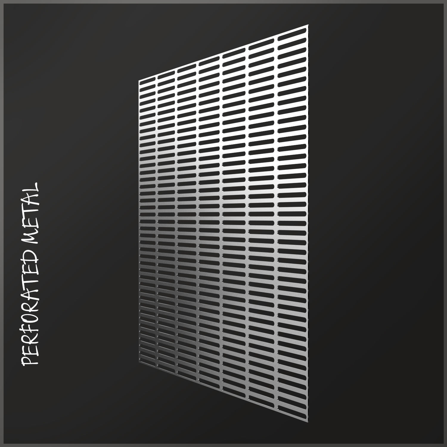 Perforated metal 6 3D model_2