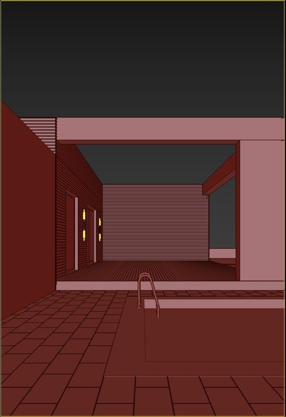 Modern house 04 Low-poly 3D model_9