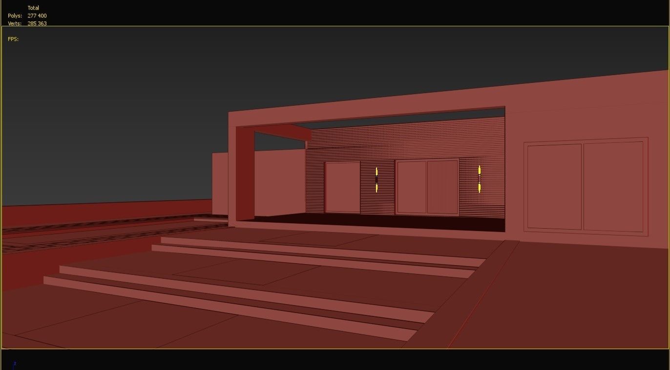 Modern house 04 Low-poly 3D model_7