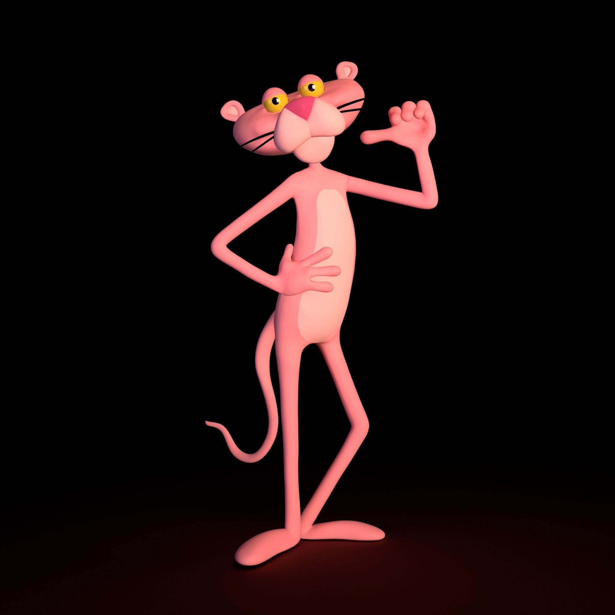 Pink panther 3D model_5