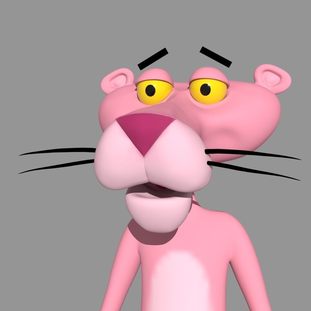 Pink panther 3D model_3