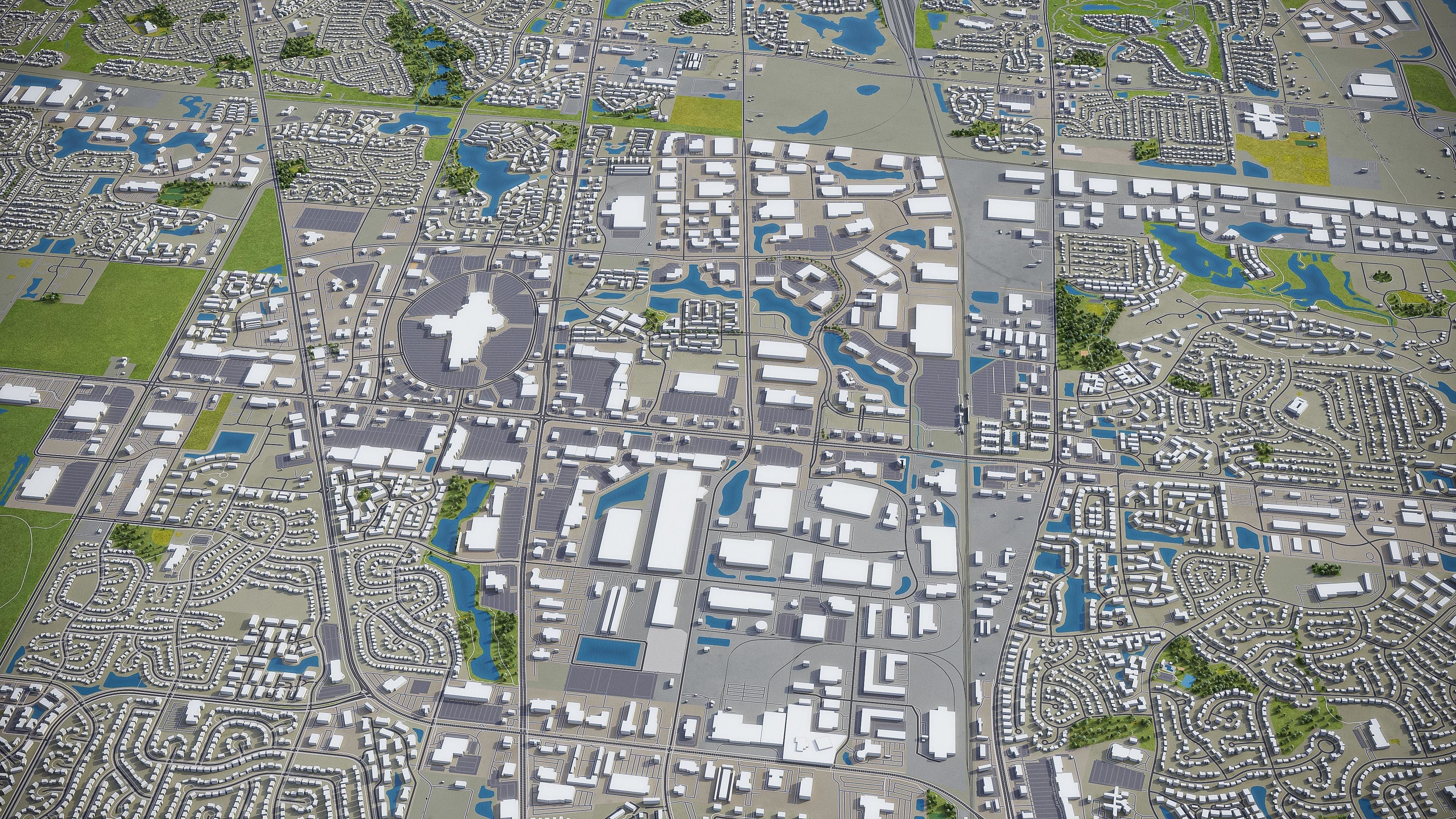 Naperville Low-poly 3D model_7