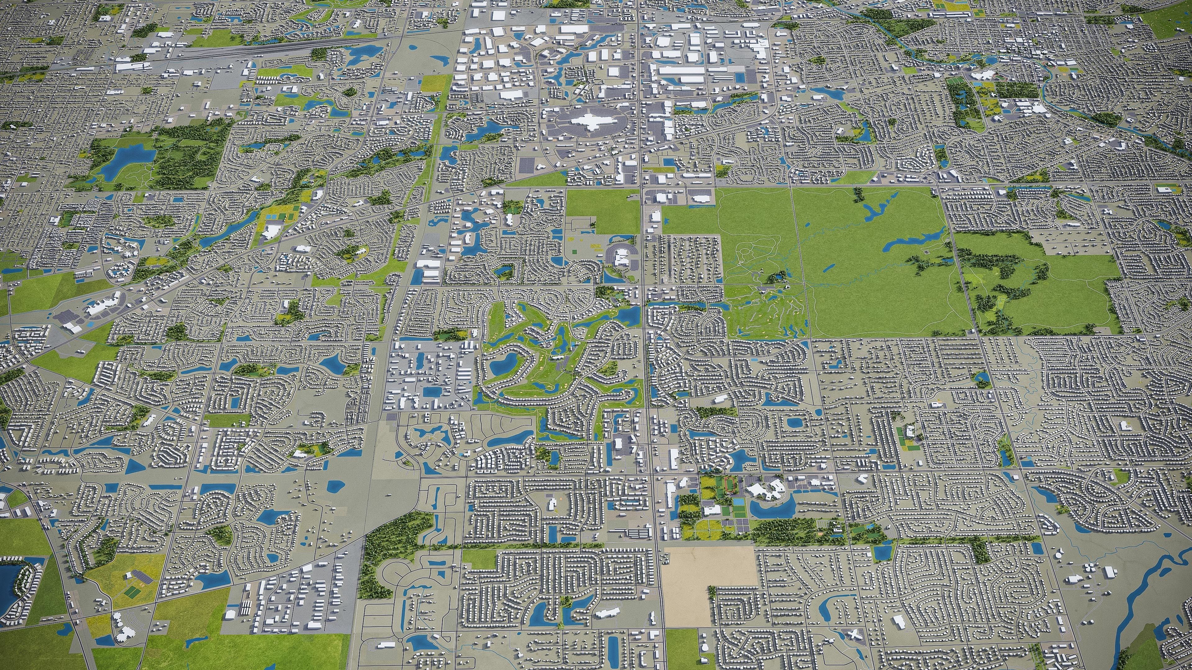 Naperville Low-poly 3D model_11