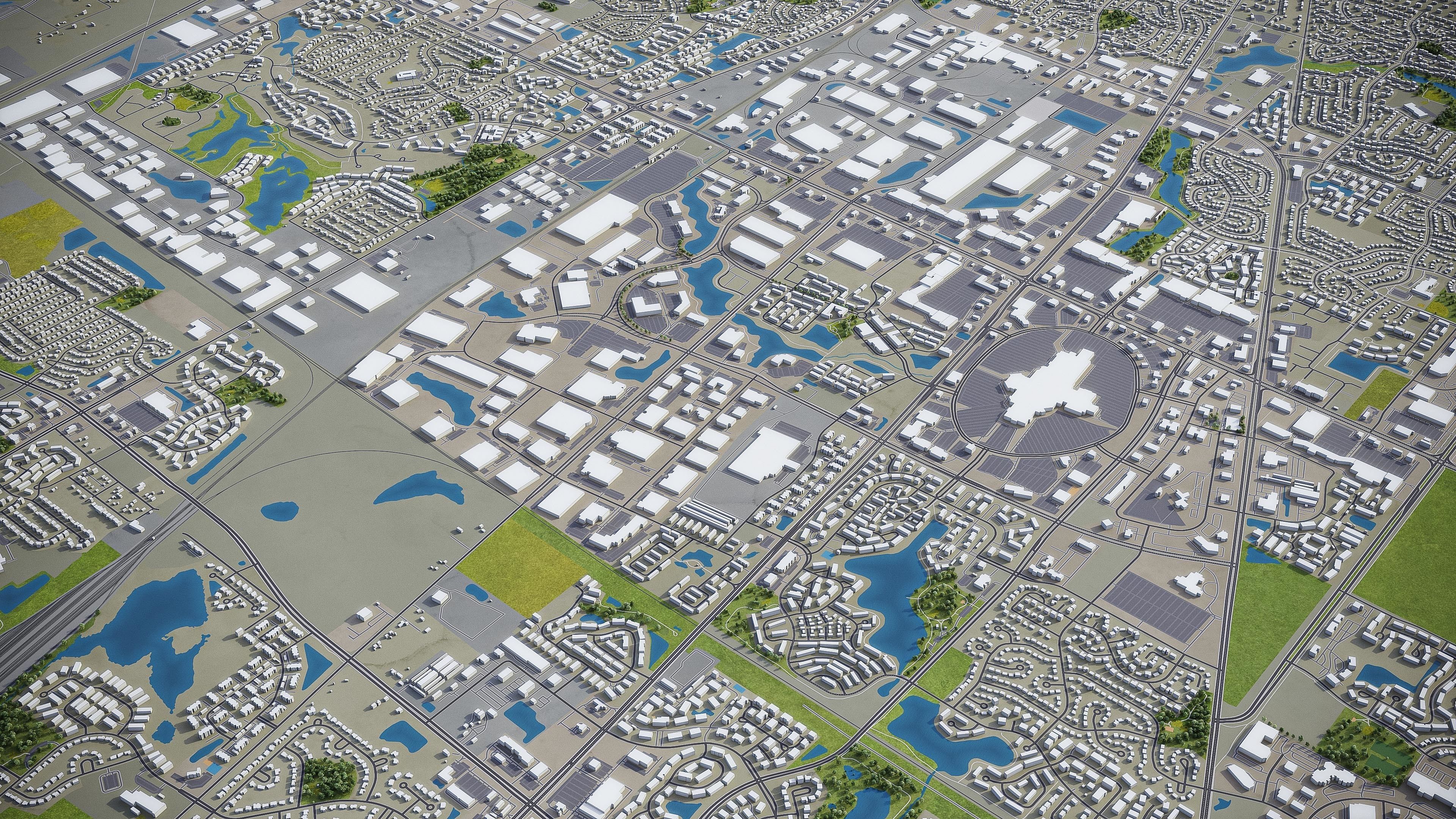 Naperville Low-poly 3D model_5