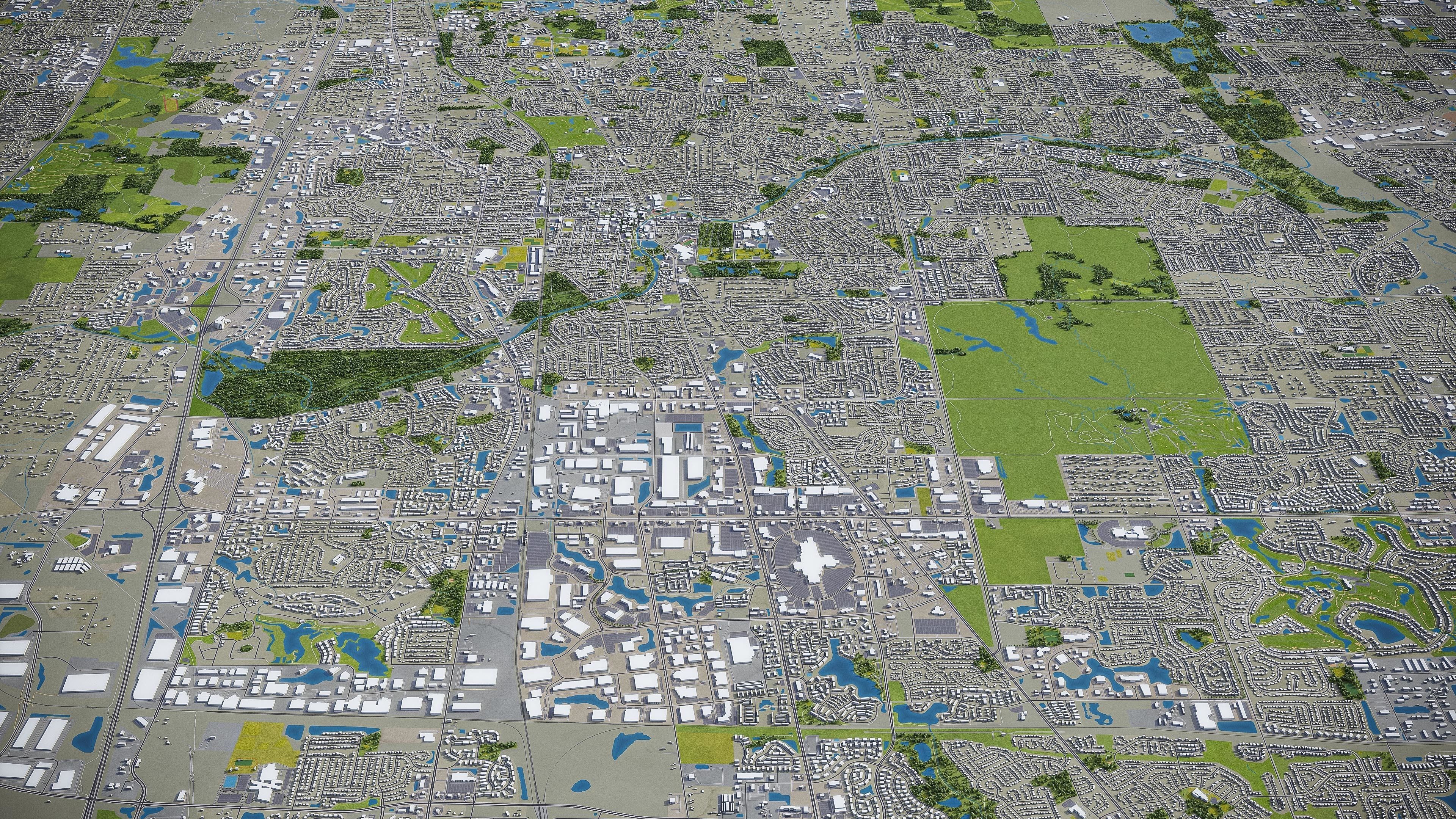 Naperville Low-poly 3D model_12