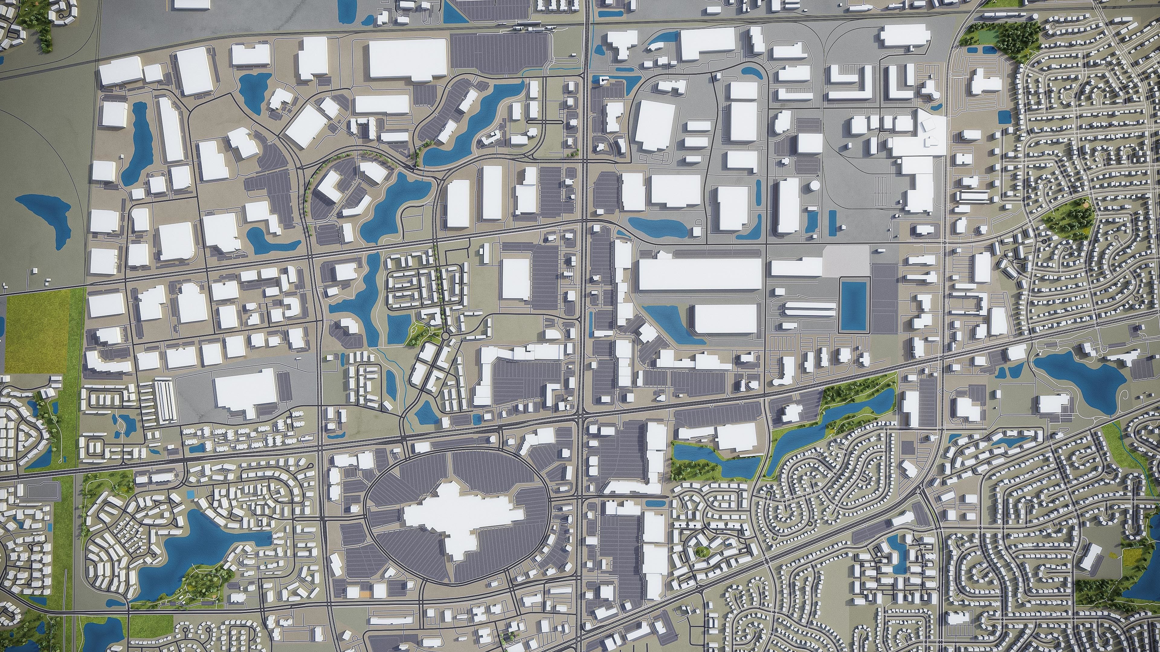 Naperville Low-poly 3D model_9