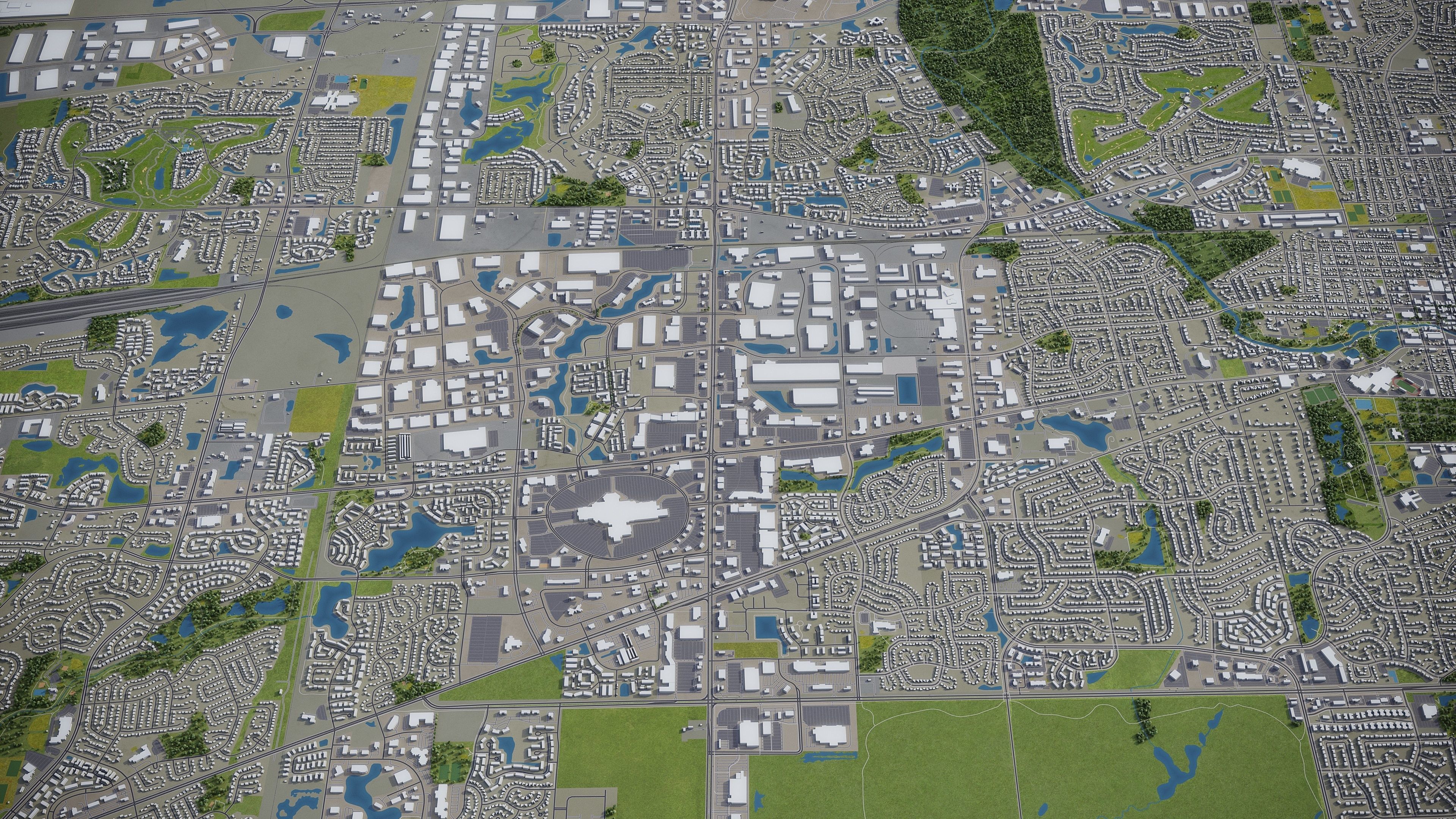 Naperville Low-poly 3D model_14